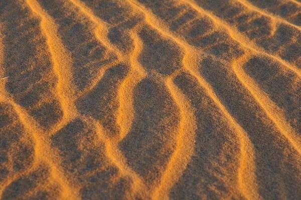 Ondas Arena Estructura Arena Luz Nocturna Región Dakhlet Nouadhibou Mauritania —  Fotos de Stock