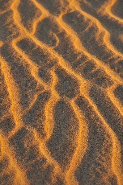 Ondas Arena Estructura Arena Luz Nocturna Región Dakhlet Nouadhibou Mauritania —  Fotos de Stock