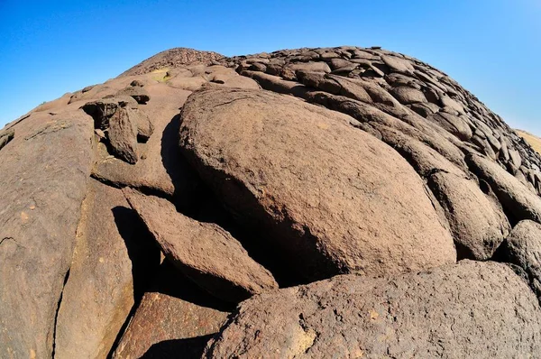 Verwitterte Oberfläche Des Aicha Monolithen Region Adrar Mauretanien Afrika — Stockfoto