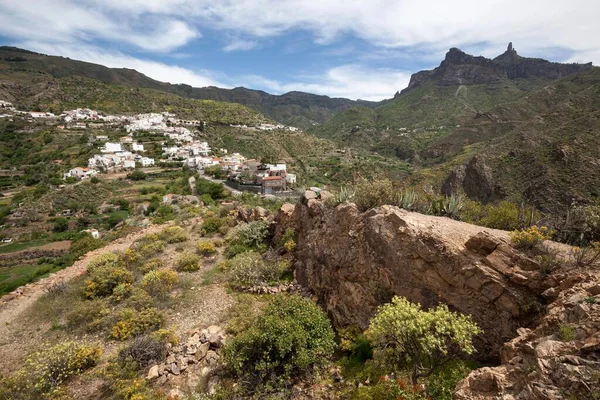 Uitzicht Tejeda Roque Nublo Gran Canaria Canarische Eilanden Spanje Europa — Stockfoto