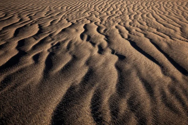 Strukturer Sand Sanddyner Maspalomas Naturreservat Gran Canaria Kanarieöarna Spanien Europa — Stockfoto