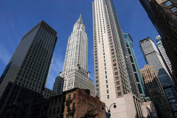 Höghus Skyskrapor Chrysler Byggnaden Mitten Manhattan New York Usa Nordamerika — Stockfoto