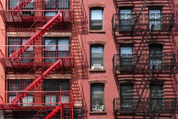 Building Fire Escapes Manhattan New York Usa North America — Stock Photo, Image