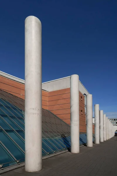 Colunas Estreito Menschenrechte Rua Dos Direitos Humanos Museu Nacional Germânico — Fotografia de Stock