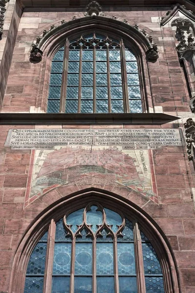 Mais Antigo Relógio Sol Nuremberga 1502 Coro Oriental Igreja Lorenz — Fotografia de Stock