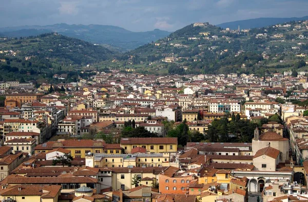 Cityscape Florença Colinas Fiesole Atrás Florença Toscana Itália Europa — Fotografia de Stock