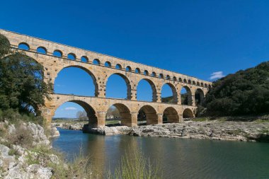 Pont du Gard, Vers-Pont-du-Gard, Languedoc-Roussillon, France, Europe clipart