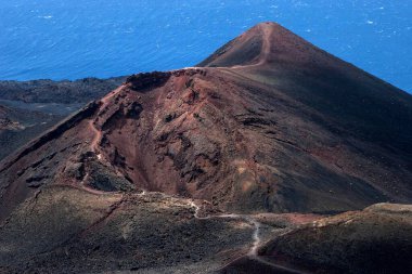 scenic view of Volcano de Teneguia, Fuencaliente, La Palma, Canary Islands, Spain, Europe clipart