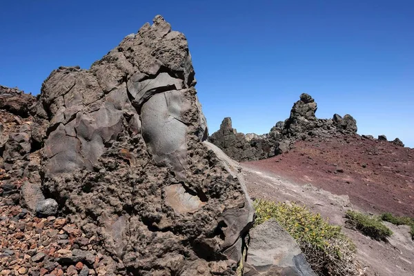 Bunte Lavagesteine Auf Dem Roque Los Muchachos Palma Kanarische Inseln — Stockfoto