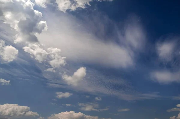 Diferentes Formações Nuvens Vista — Fotografia de Stock