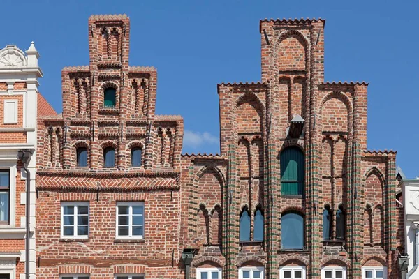 House Gables Sande Square Lneburg Κάτω Σαξονία Γερμανία Ευρώπη — Φωτογραφία Αρχείου