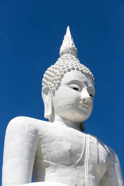 Estatua Buda Blanco Buda Gigante Surin Provincia Surin Isaan Isaan — Foto de Stock