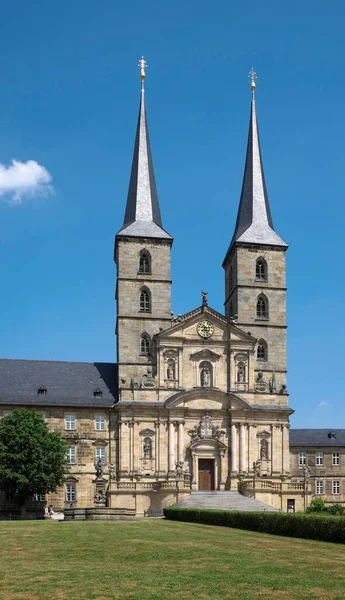 Stiftskirche Michael Bamberg Oberfranken Bayern Deutschland Europa — Stockfoto