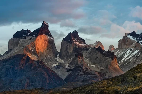 Cuernos Del Paine Dopoledních Hodinách Lago Pehoe Torres Del Paine — Stock fotografie