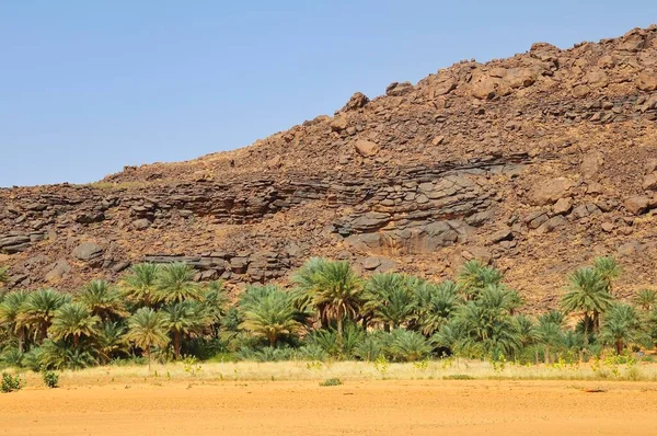 Klippig Platå Rutt Från Atar Till Tidjikja Adrar Region Mauretanien — Stockfoto