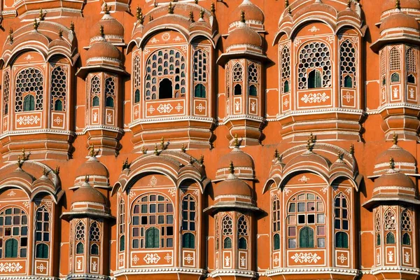 Fasad Hawa Mahal Vindarnas Palats Detalj Jaipur Rajasthan Indien Asien — Stockfoto