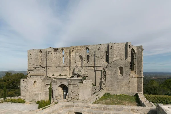 Geruïneerde Kathedraal Van Felix Nabij Gigean Languedoc Roussillon Frankrijk Europa — Stockfoto