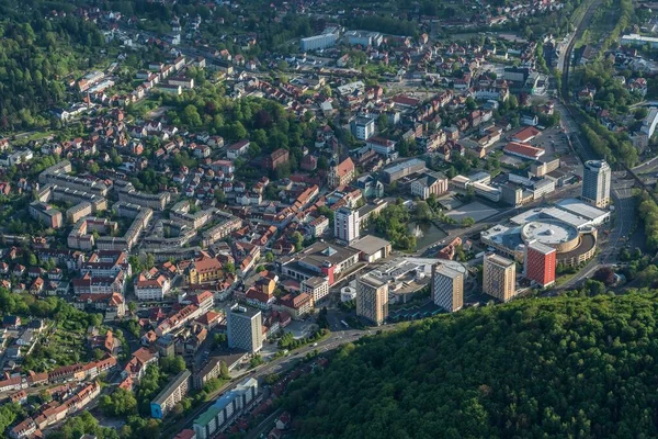 Uitzicht Lucht Centrum Van Stad Suhl Thüringen Thüringen Duitsland Europa — Stockfoto