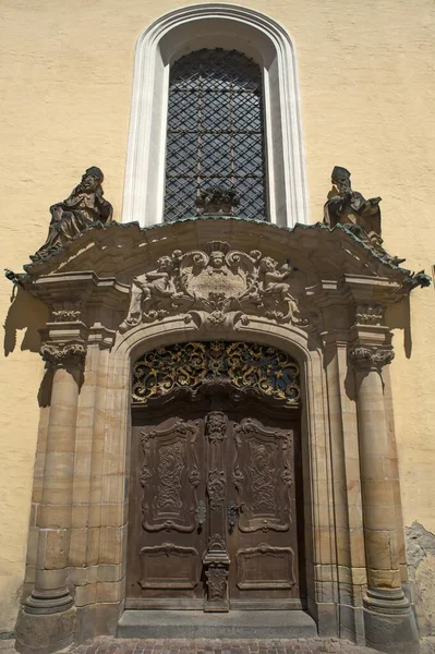 Portal Entrada Iglesia Escolar Estilo Rococó Amberg Alto Palatinado Baviera — Foto de Stock