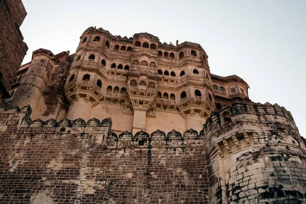 Tylna Strona Fortu Mehrangarh Meherangarh Jodhpur Rajasthan Indie Azja — Zdjęcie stockowe