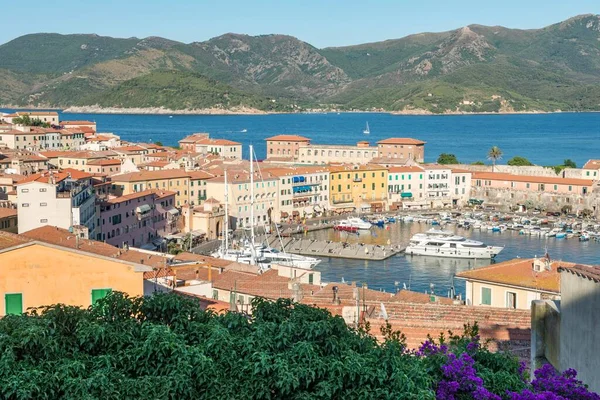 Vue Port Portoferraio Île Elbe Livourne Toscane Italie Europe — Photo