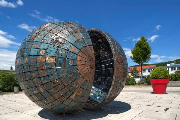 Amberger Brgerskulptur Socha Občanů Ambergu Horním Falci Bavorsku Německu Evropě — Stock fotografie