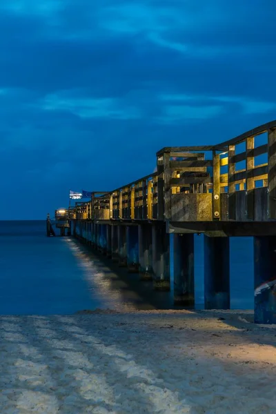 Pier Kvällen Östersjön Bad Boltenhagen Mecklenburg Vorpommern Tyskland Europa — Stockfoto