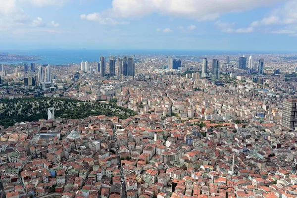 Vista Desde Zafiro Estambul Sur Con Bósforo Mar Mármara Beikta — Foto de Stock