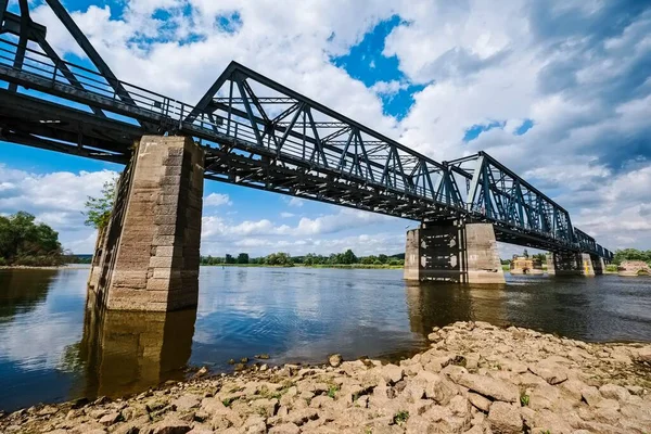 Bridge River Oder Bienenwerder Brandenburg Germany Europe — Stock Photo, Image