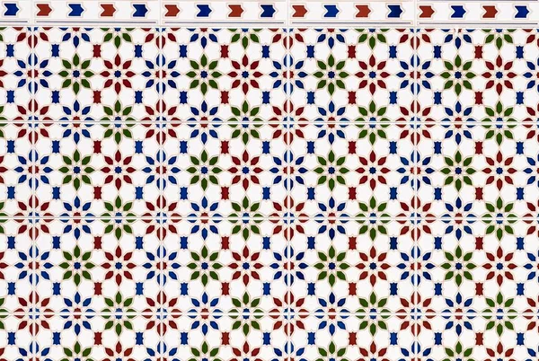 Ornate Tiled Wall Mosaic Cartama Andalúzia Spanyolország Európa — Stock Fotó