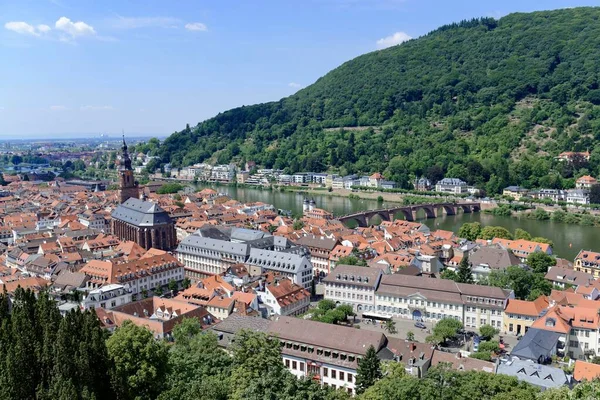 Tarihi Şehir Neckar Nehri Heidelberg Baden Wrttemberg Almanya Avrupa — Stok fotoğraf