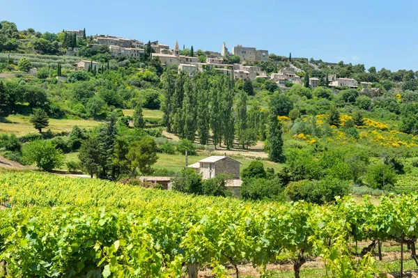 Вид Село Крест Vaucluse Provence Alpes Cote — стокове фото