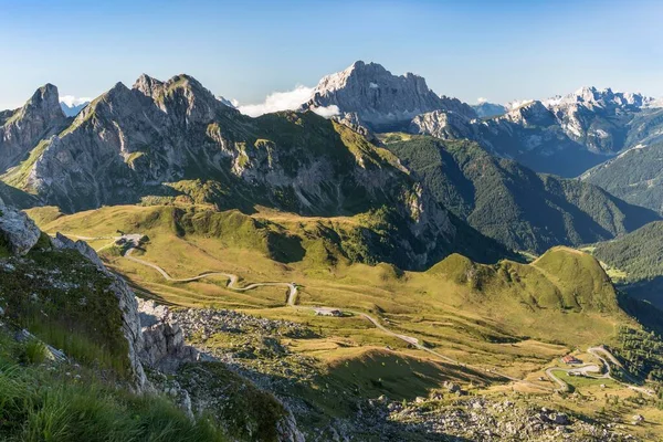 Dağdan Giau Geçidi 2236 Metre Livinallongo Vadisi Monte Civetta Vadisi — Stok fotoğraf