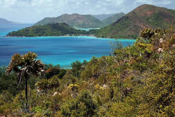 Pohled Vyhlídky Zimbawe Severní Stranu Ostrova Praslin Praslin Island Seychely — Stock fotografie