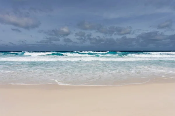 Strand Zee Grand Anse Digue Island Indische Oceaan Seychellen Afrika — Stockfoto