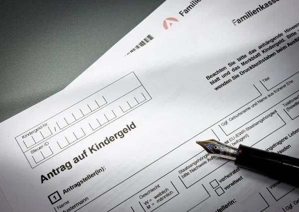 German Application Form Child Support Germany Europe — Stock Photo, Image