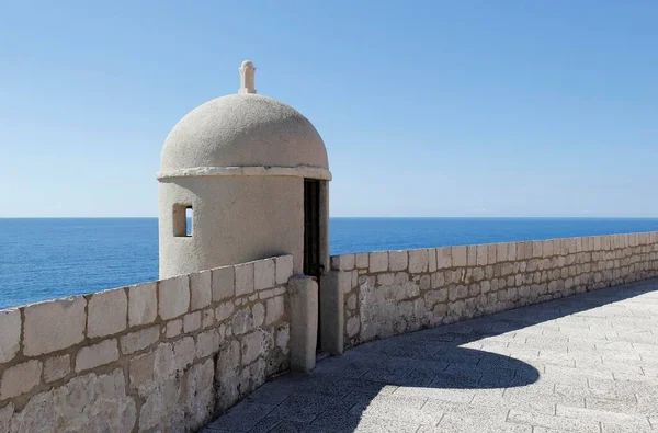 Turm Auf Der Stadtmauer Dubrovnik Kroatien Europa — Stockfoto