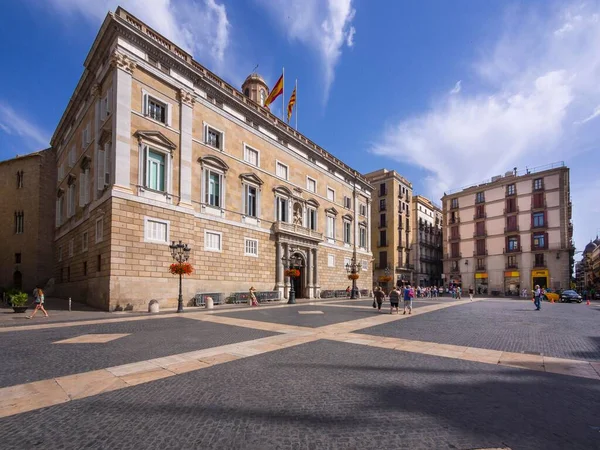 Zetel Van Regionale Regering Van Catalonië Palau Della Generalitat Plaa — Stockfoto