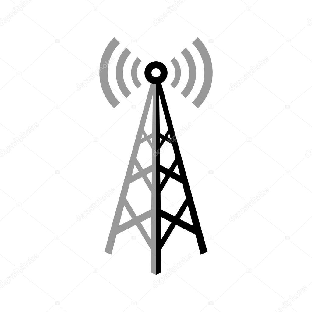 Transmitter vector icon on white background, isolated object 