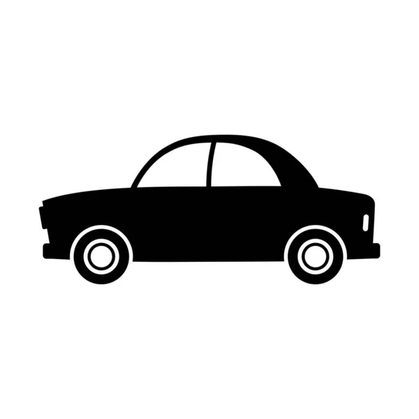 Μαύρο είδωλο διάνυσμα αυτοκινήτου, μεμονωμένο αντικείμενο σε λευκό φόντο — Διανυσματικό Αρχείο