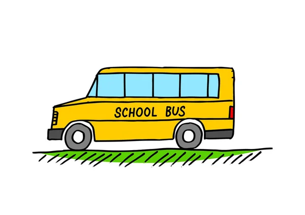 School bus icon on white background — Stock Vector