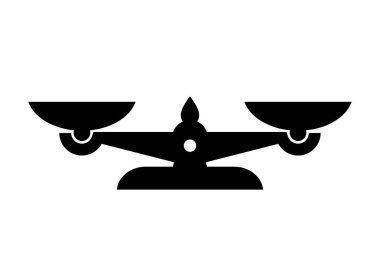 Beyaz arka planda siyah ölçek vektör simgesi