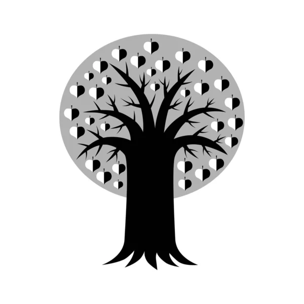 Tree vector icon on white background — Stock Vector