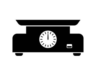  Beyaz arka planda mutfak ölçeği vektör simgesi   