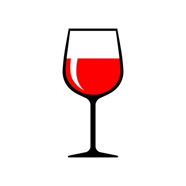 Wineglass vector icon on white background — Stock Vector