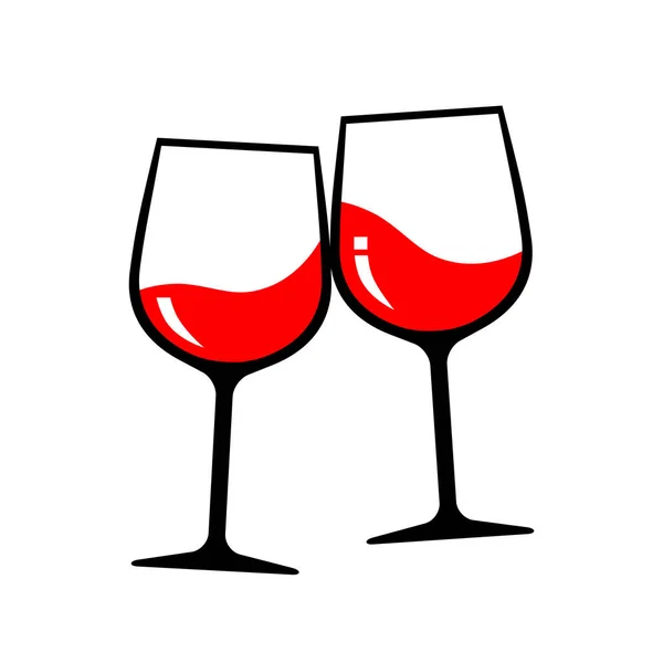 Wineglass vektor ikon på vit bakgrund — Stock vektor