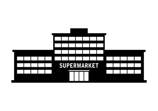 Supermarkt Vektor-Symbol auf weißem Hintergrund — Stockvektor