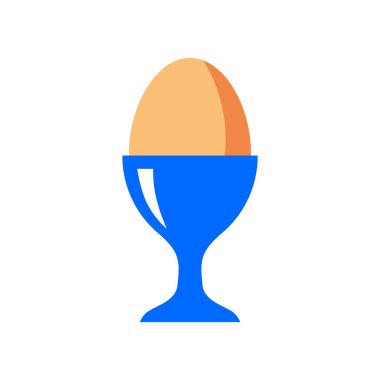 Beyaz arkaplanda yumurta vektörü simgesi