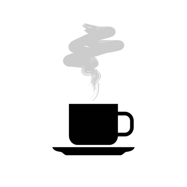 Beyaz Arkaplanda Çay Fincanı Vektör Simgesi — Stok Vektör