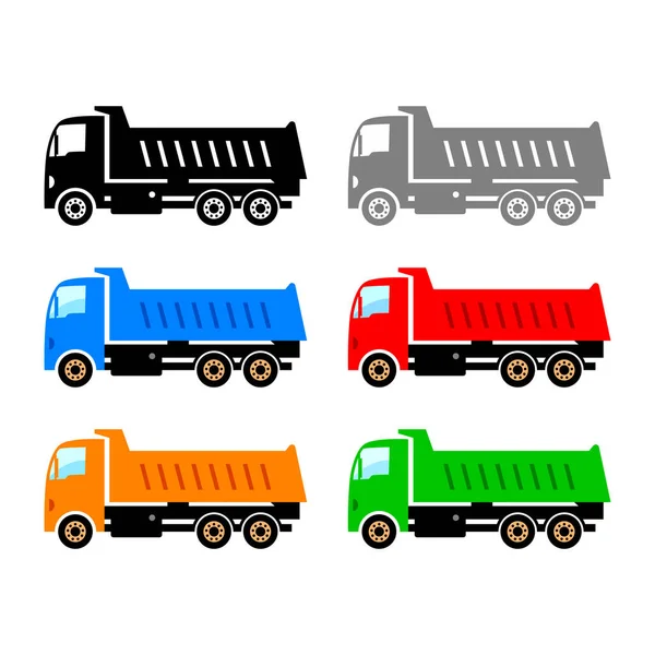 Truck Vector Icons White Background — Stock Vector